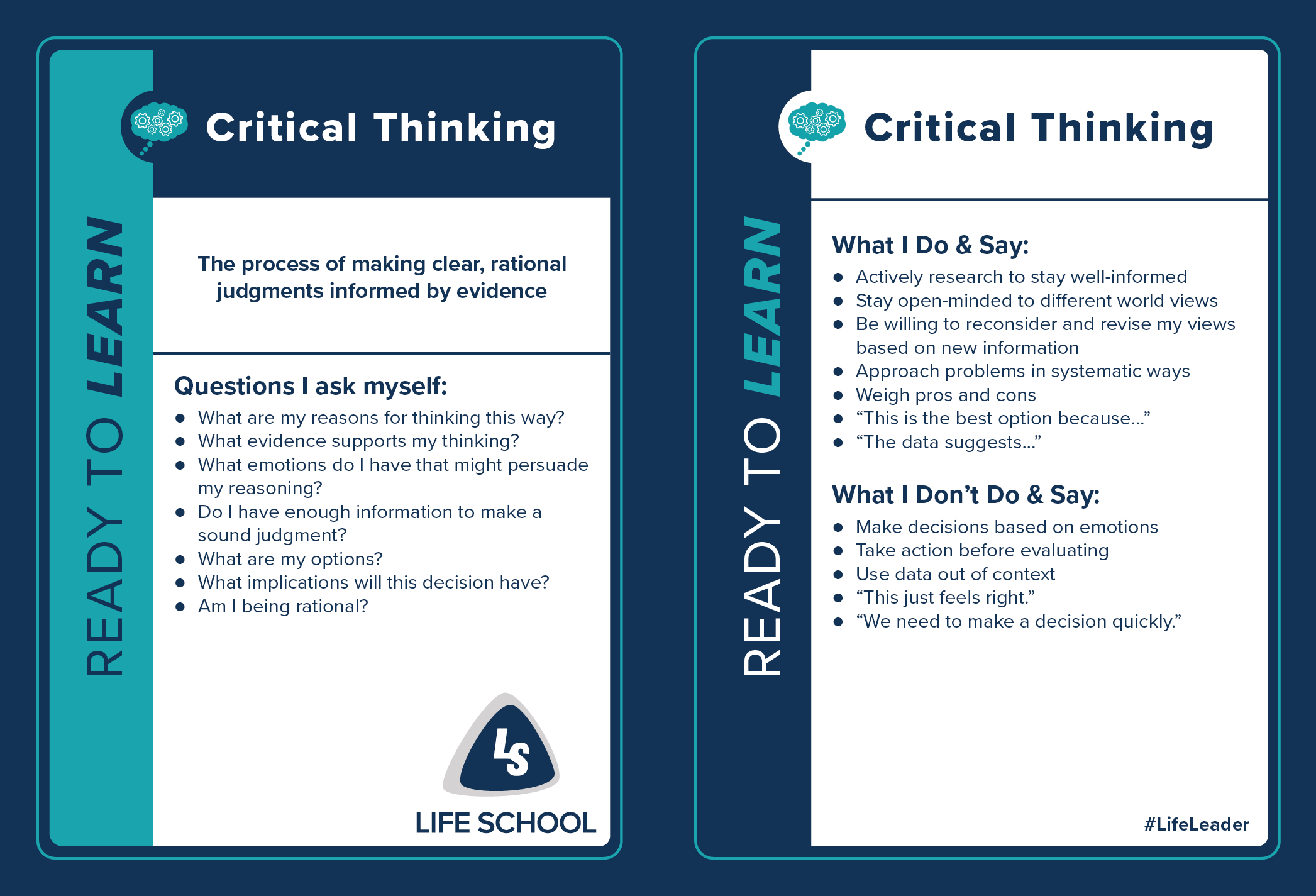 LL Action Card - Critical Thinking - English